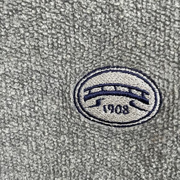90s Vintage Straight Down L USA pullover sweater preppy gray embroidered - Picture 4 of 10